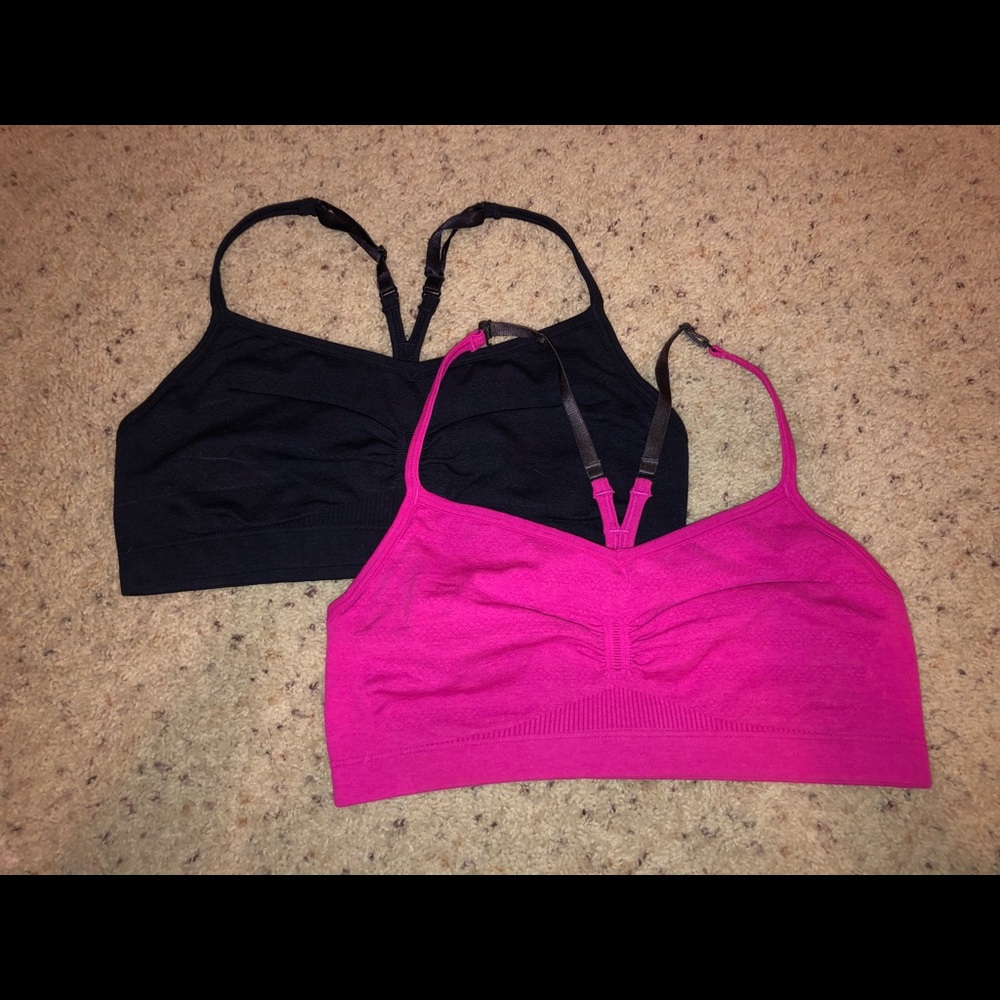 Two cross back sports bras from Lululemon
